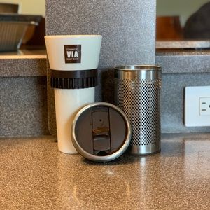 Starbucks 16oz ceramic Via travel mug